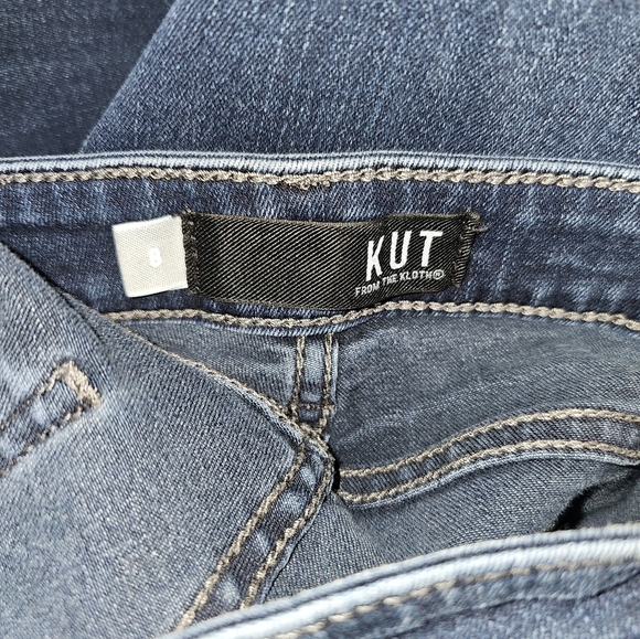 Kut From The Kloth Dark Was Skinny Jeans Size 8 Mid High Rise - Picture 10 of 14
